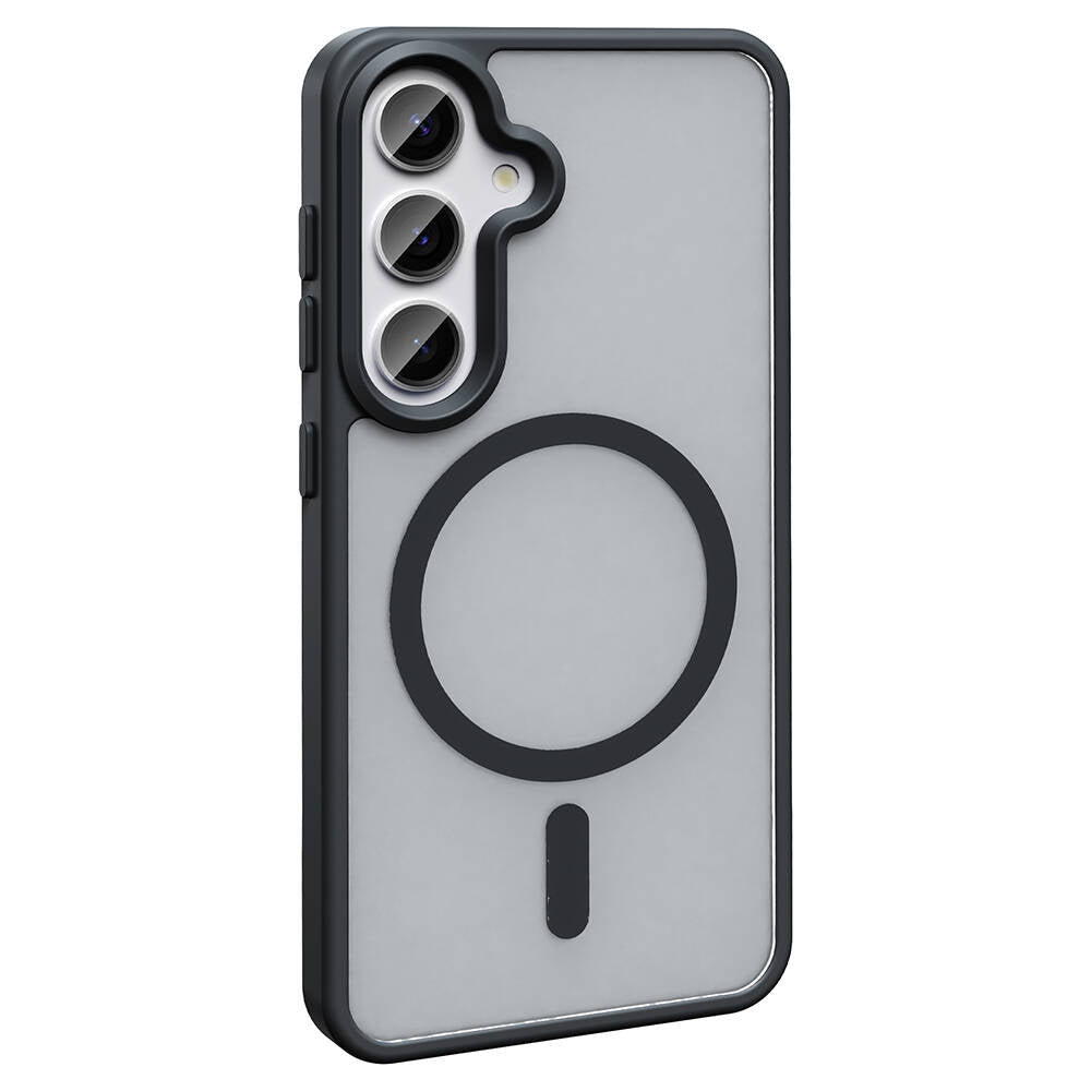 Galaxy S23 FE Kılıf M-safe Şarj Özellikli Mat Arka Yüzey Zore Sio Kapak Koyu Yeşil