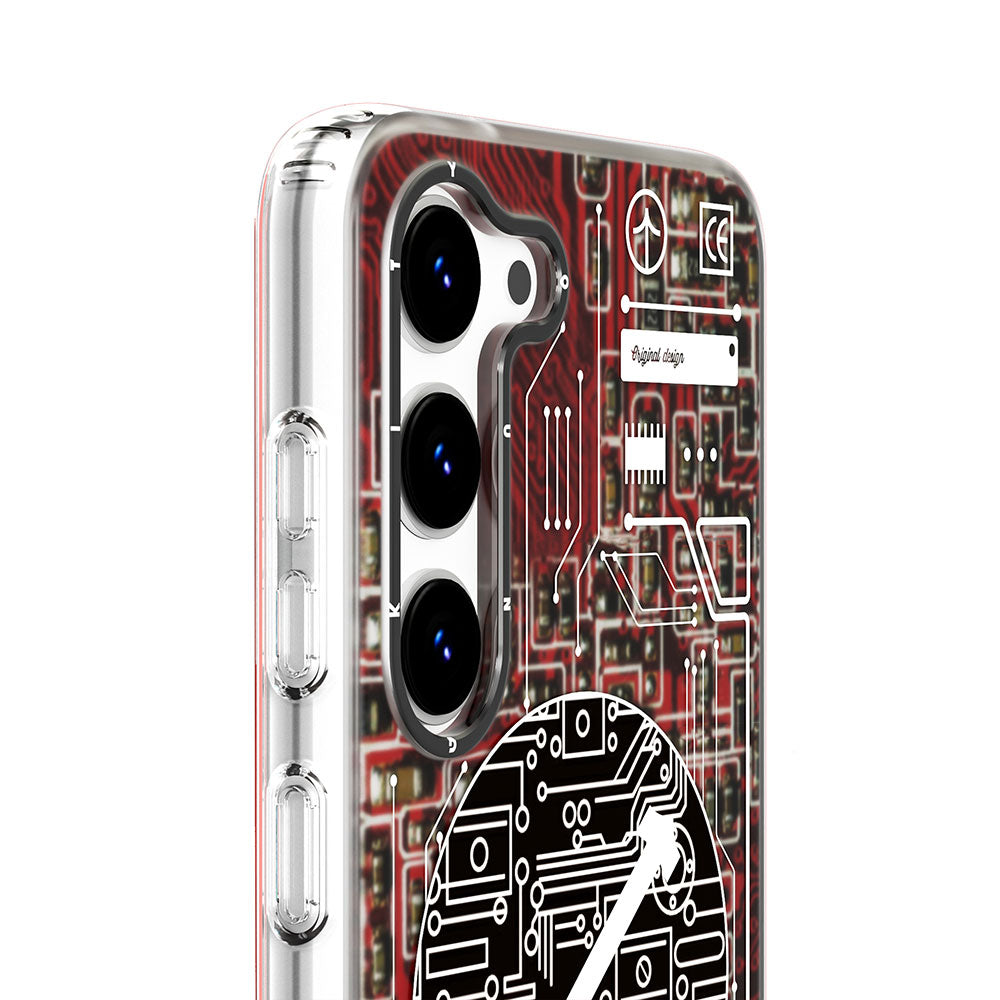 Galaxy S23 Kılıf Magsafe Şarj Özellikli YoungKit Technology Serisi Kapak Kırmızı