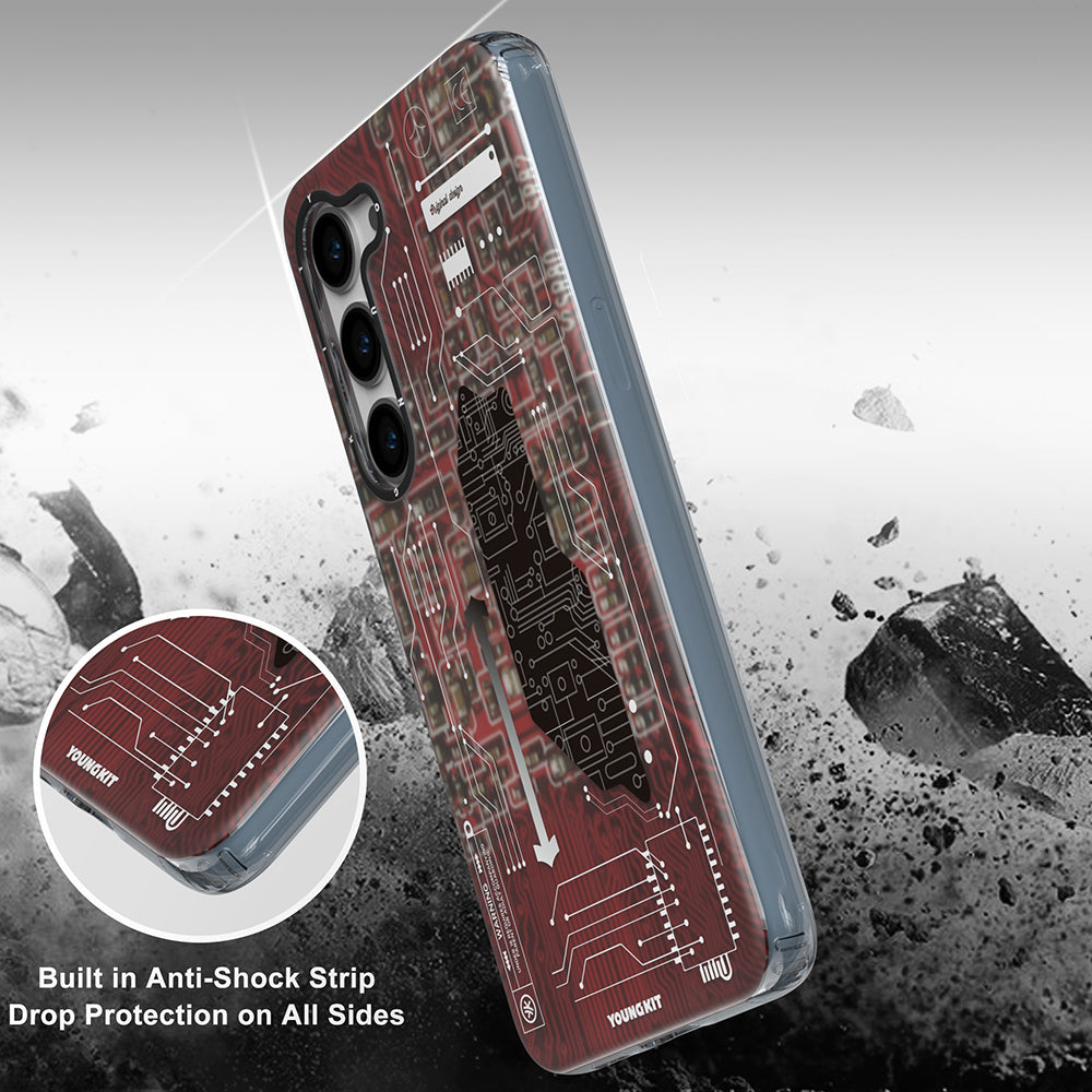 Galaxy S23 Kılıf YoungKit Technology Serisi Kapak Siyah