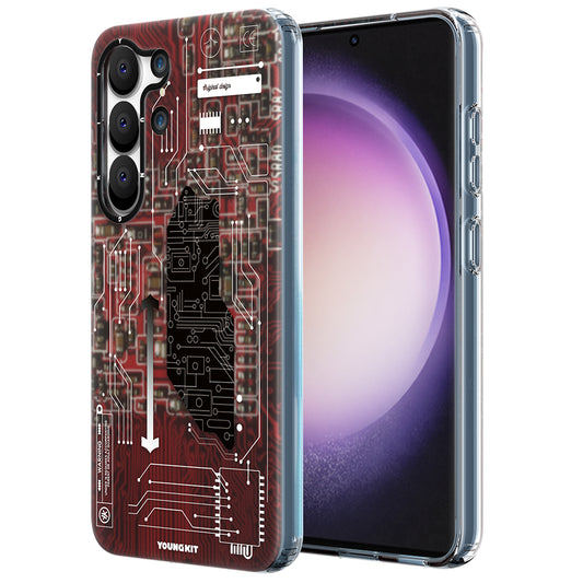 Galaxy S23 Kılıf YoungKit Technology Serisi Kapak Kırmızı
