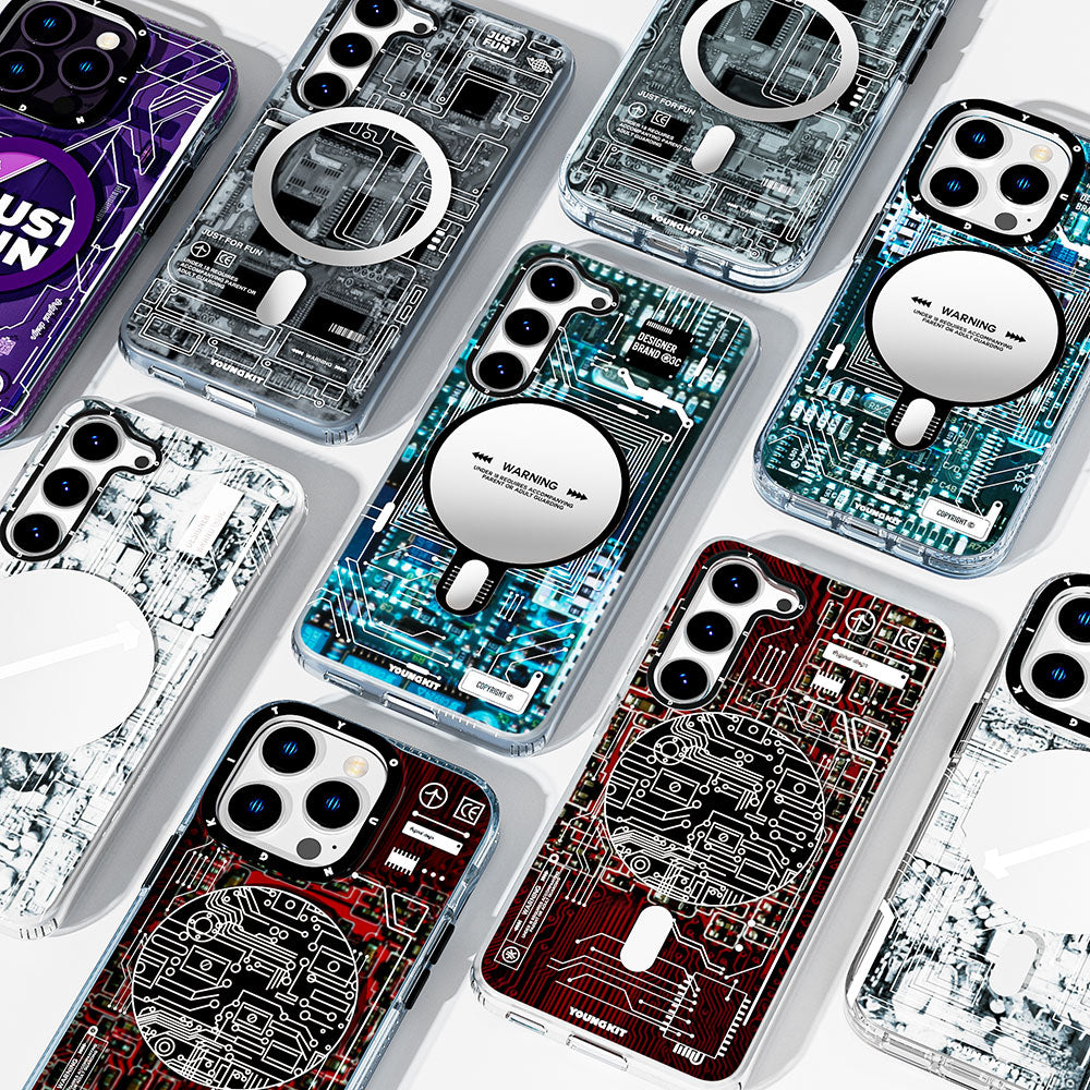 Galaxy S23 Plus Kılıf Magsafe Şarj Özellikli YoungKit Technology Serisi Kapak Mavi