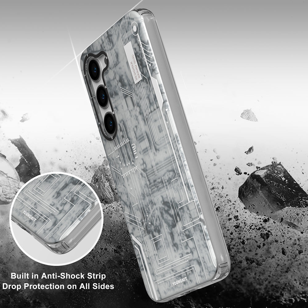 Galaxy S23 Plus Kılıf YoungKit Technology Serisi Kapak Siyah