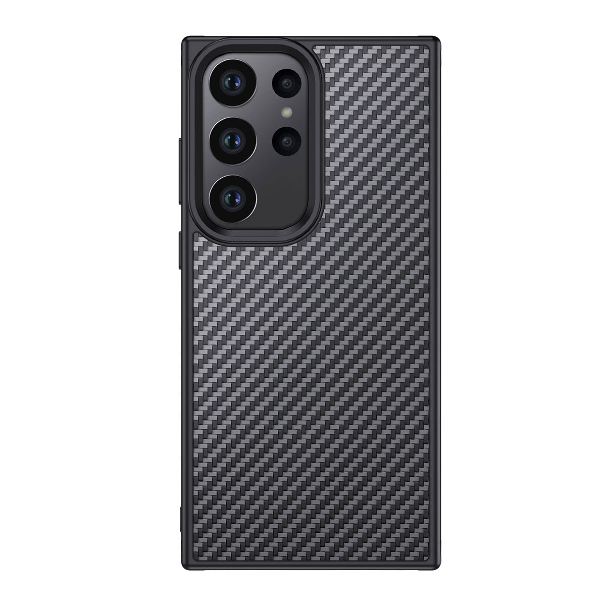 Galaxy S23 Ultra Kılıf Aramid Karbon Fiber Magsafe Özellikli Wlons Radison Kapak Siyah