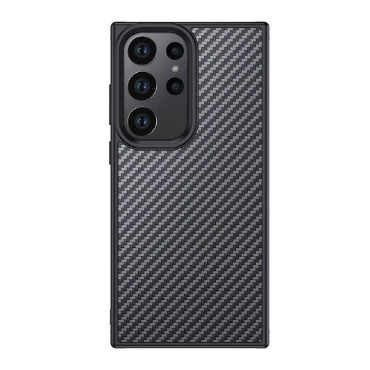 Galaxy S23 Ultra Kılıf Aramid Karbon Fiber Magsafe Özellikli Wlons Radison Kapak Siyah