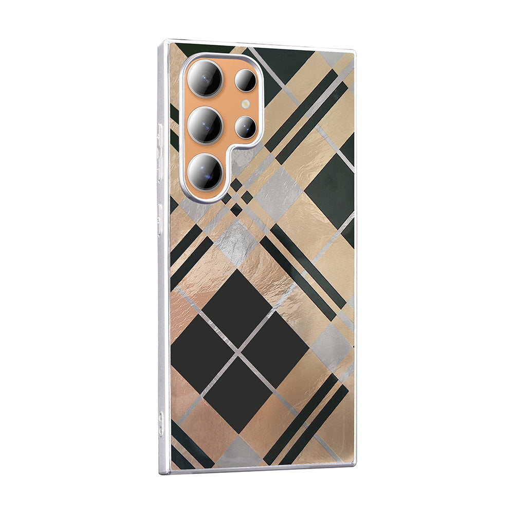 Galaxy S23 Ultra Kılıf Desenli Zore Mep Kapak Gold Leopar