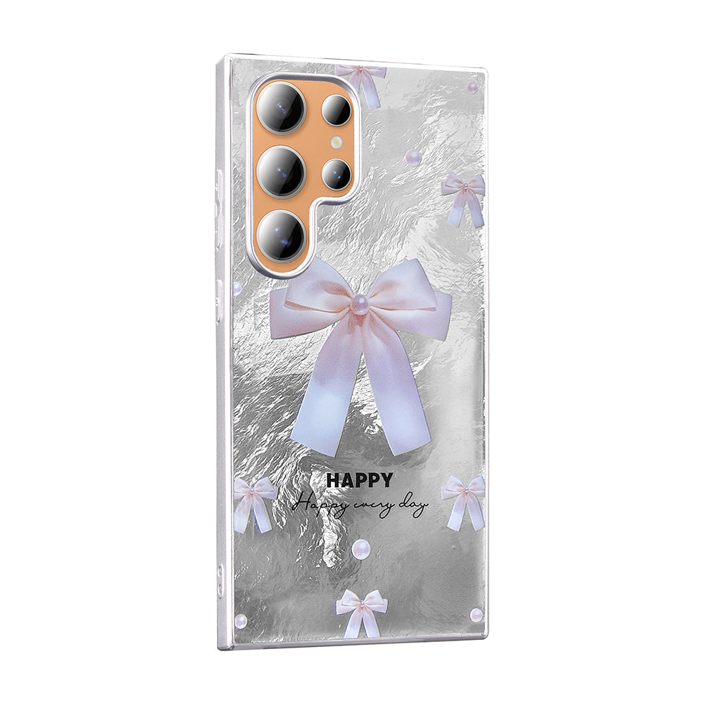 Galaxy S23 Ultra Kılıf Desenli Zore Mep Kapak İncili Fiyonk