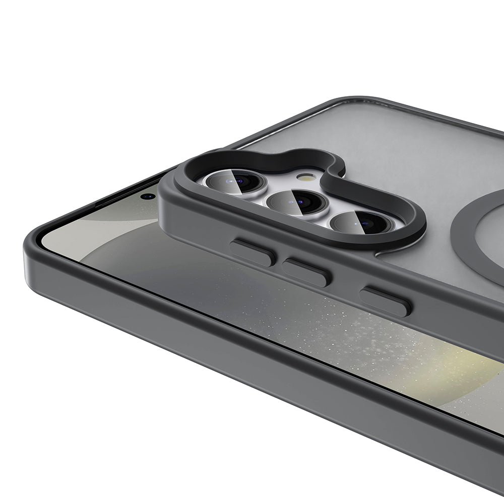 Galaxy S24 FE Kılıf M-safe Şarj Özellikli Mat Arka Yüzey Zore Sio Kapak Açık Yeşil