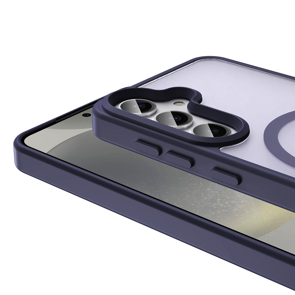 Galaxy S24 FE Kılıf M-safe Şarj Özellikli Mat Arka Yüzey Zore Sio Kapak Koyu Yeşil