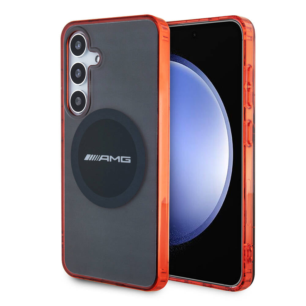 Galaxy S24 Kılıf AMG Orjinal Lisanslı Magsafe Şarj Özellikli Transparan Timeless Kapak Siyah