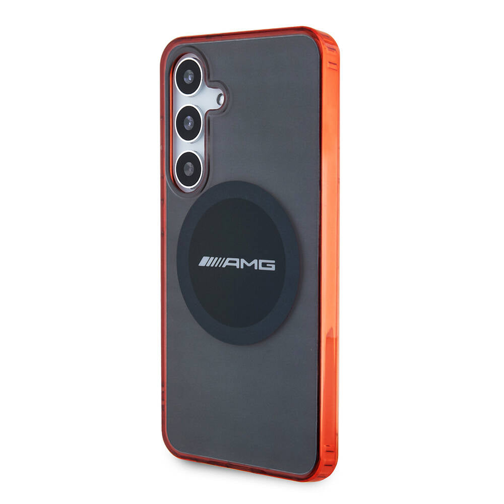 Galaxy S24 Kılıf AMG Orjinal Lisanslı Magsafe Şarj Özellikli Transparan Timeless Kapak Siyah