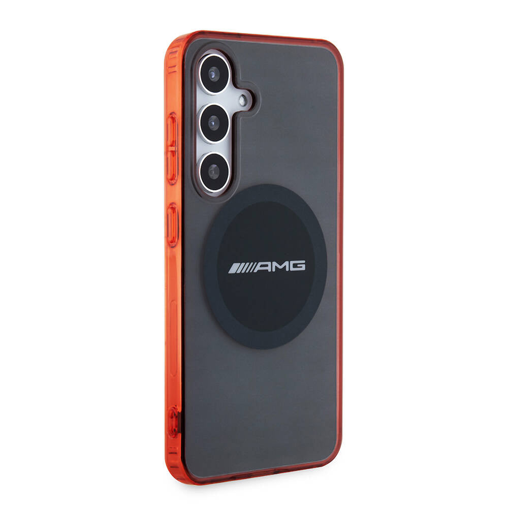 Galaxy S24 Kılıf AMG Orjinal Lisanslı Magsafe Şarj Özellikli Transparan Timeless Kapak Siyah