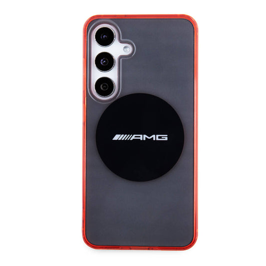 Galaxy S24 Kılıf AMG Orjinal Lisanslı Magsafe Şarj Özellikli Transparan Timeless Kapak Siyah