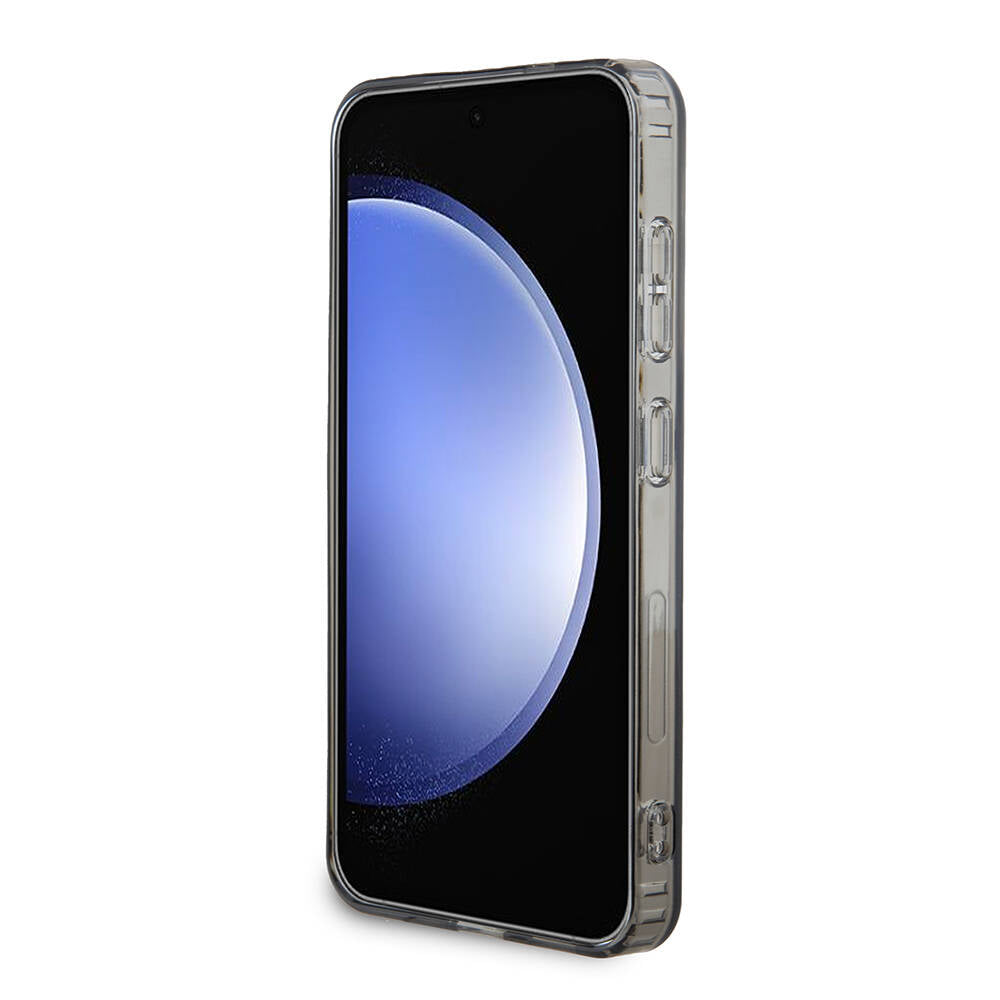 Galaxy S24 Kılıf Lacoste Orjinal Lisanslı Magsafe Şarj Özellikli Transparan Timsah Logo Baskılı Kapak Siyah