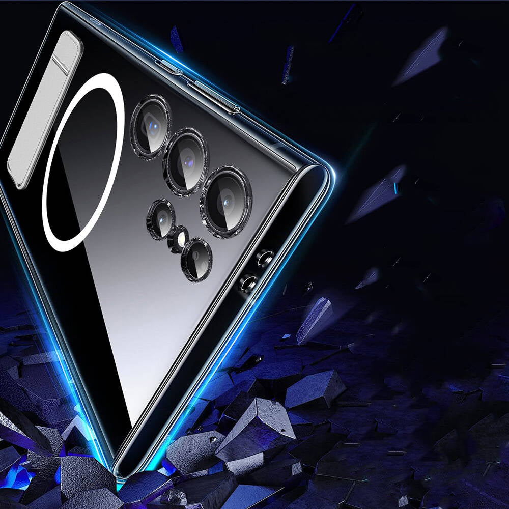 Galaxy S24 Kılıf Magsafe Şarj Özellikli Kamera Korumalı Standlı Wiwu KCC-025 Aurora Serisi Kapak Şeffaf