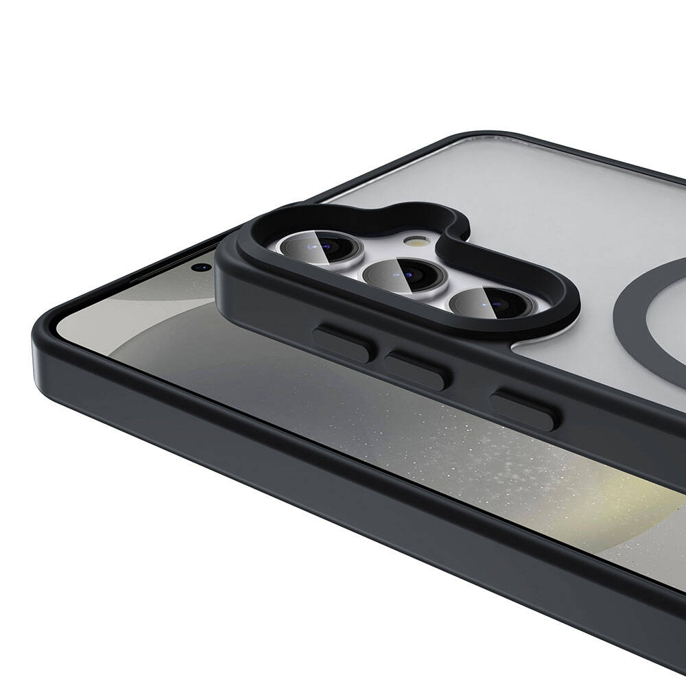 Galaxy S24 Kılıf M-safe Şarj Özellikli Mat Arka Yüzey Zore Sio Kapak Siyah