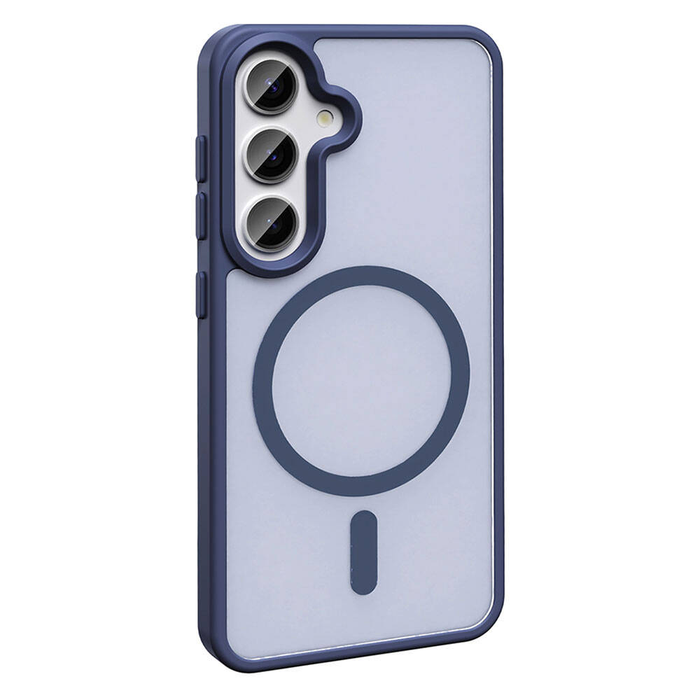 Galaxy S24 Kılıf M-safe Şarj Özellikli Mat Arka Yüzey Zore Sio Kapak Koyu Yeşil