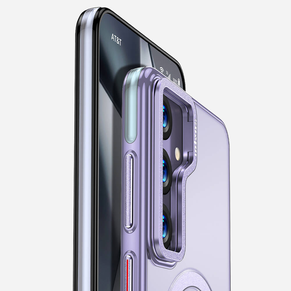 Galaxy S24 Kılıf Magsafe Şarj Özellikli Wlons Standlı Efsane Kapak Siyah