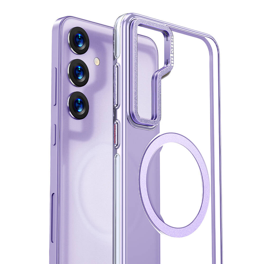 Galaxy S24 Kılıf Magsafe Şarj Özellikli Wlons Standlı Efsane Kapak Siyah