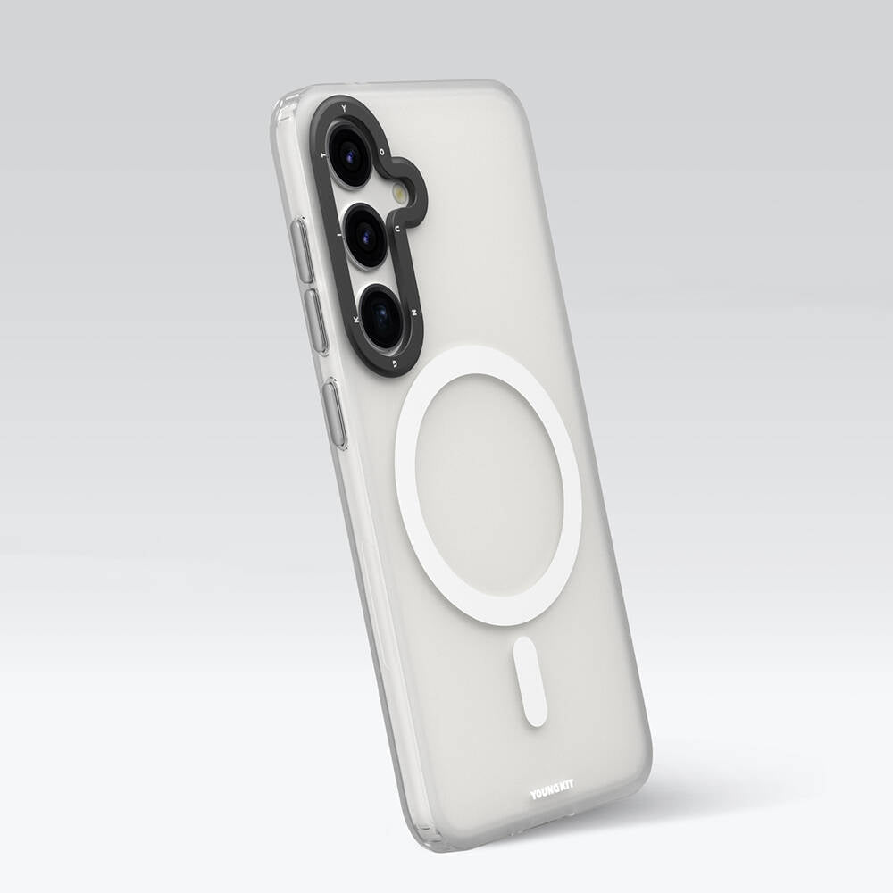 Galaxy S24 Kılıf Magsafe Şarj Özellikli Youngkit Hidden Sand Serisi Kapak Siyah