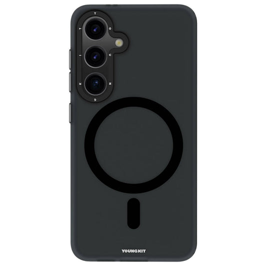 Galaxy S24 Kılıf Magsafe Şarj Özellikli Youngkit Hidden Sand Serisi Kapak Siyah