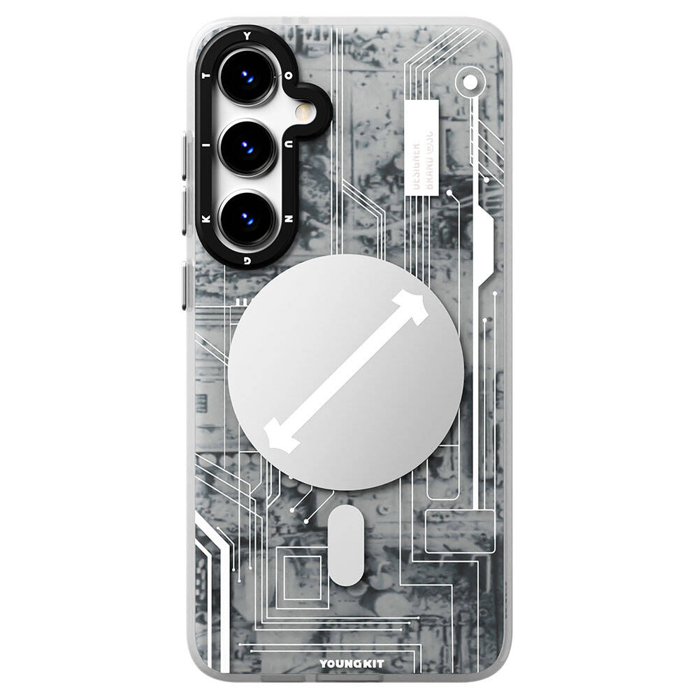 Galaxy S24 Kılıf Magsafe Şarj Özellikli YoungKit Technology Serisi Kapak Mavi