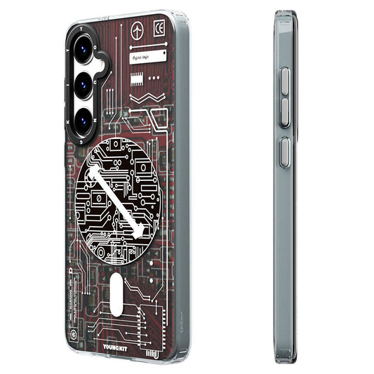 Galaxy S24 Kılıf Magsafe Şarj Özellikli YoungKit Technology Serisi Kapak Kırmızı