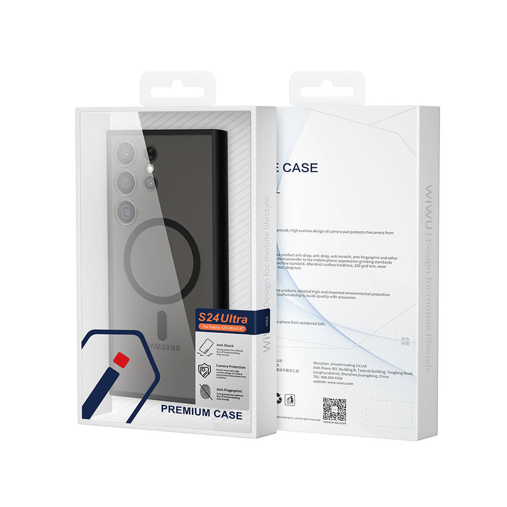 Galaxy S24 Kılıf Wiwu FGG-024 Magsafe Şarj Özellikli Lekelere Dayanıklı Kapak Siyah