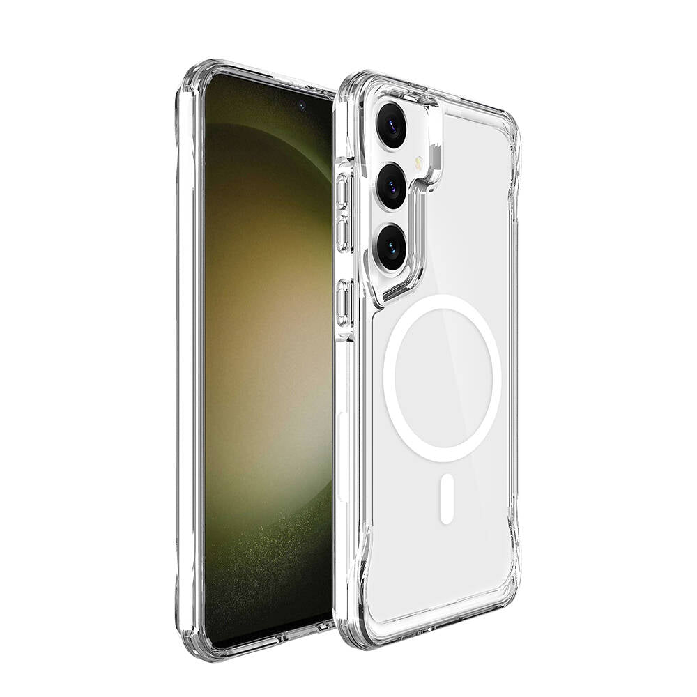 Galaxy S24 Kılıf Zore M-safe Şarj Özellikli T-Max M-safe Kapak Renksiz