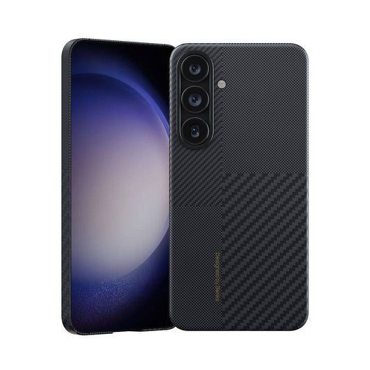 Galaxy S24 Magsafe Şarj Özellikli Karbon Fiber Benks Montage ArmorAir Kevlar Kapak Siyah