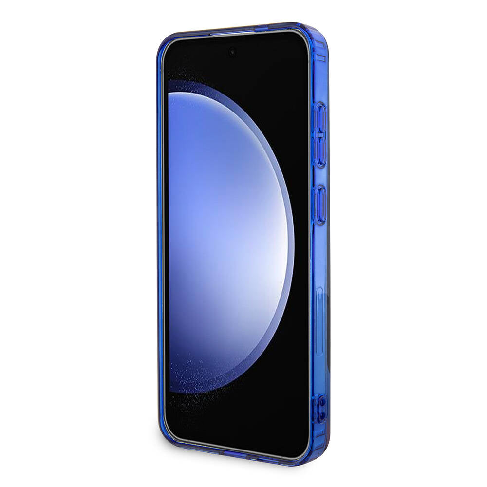 Galaxy S24 Plus Kılıf BMW Orjinal Lisanslı M Logolu Üç Renk Çizgili Motorsport Circle Kapak Siyah