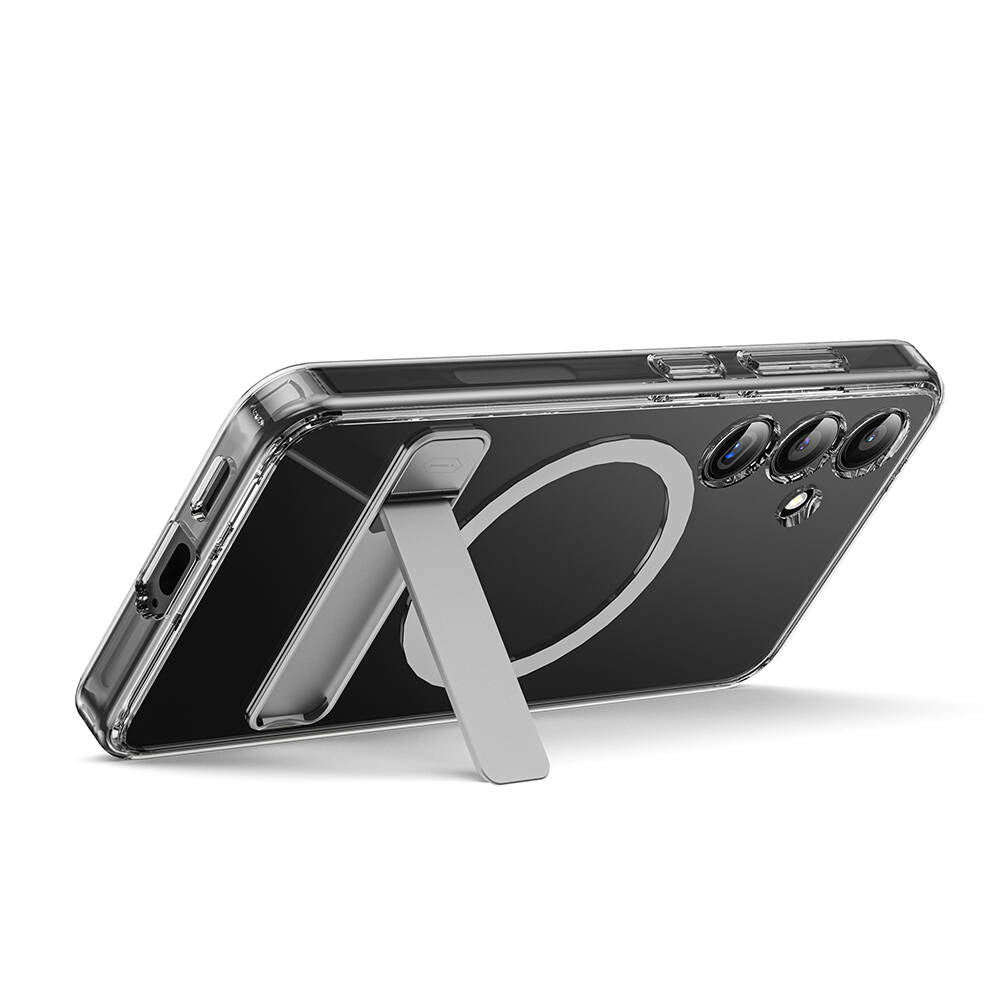 Galaxy S24 Plus Kılıf Magsafe Şarj Özellikli Kamera Korumalı Standlı Wiwu KCC-025 Aurora Serisi Kapak Şeffaf