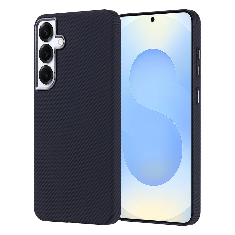 Galaxy S24 Plus Kılıf M-safe Şarj Özellikli Karbon Fiber Görünümlü Zore Nekst Kapak Siyah