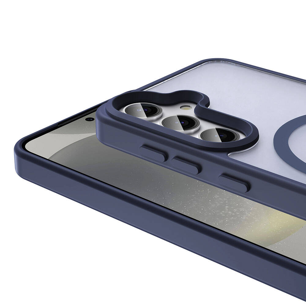 Galaxy S24 Plus Kılıf M-safe Şarj Özellikli Mat Arka Yüzey Zore Sio Kapak Koyu Mor