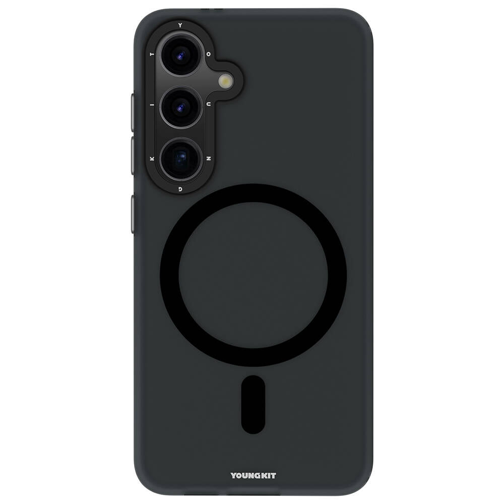 Galaxy S24 Plus Kılıf Magsafe Şarj Özellikli Youngkit Hidden Sand Serisi Kapak Siyah