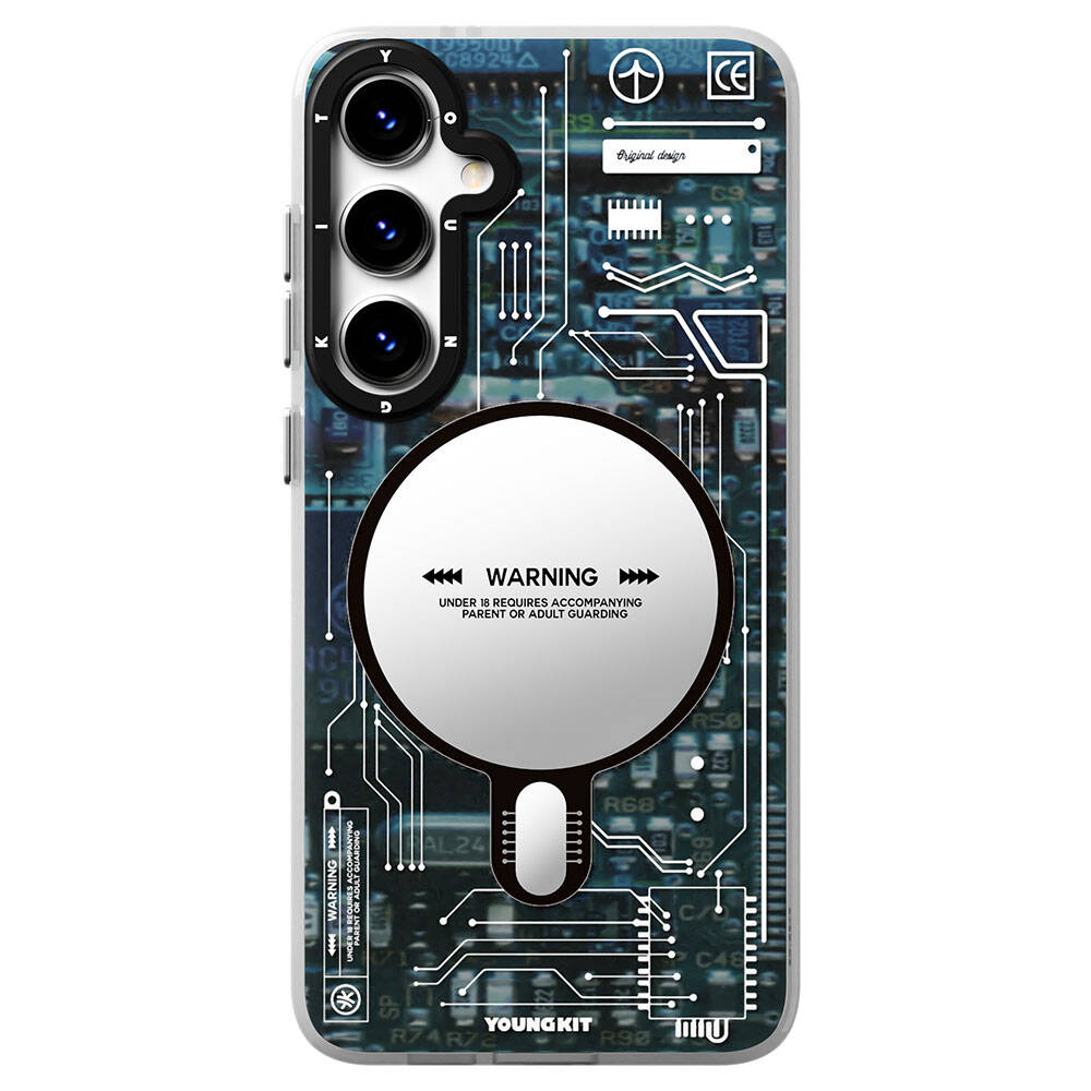 Galaxy S24 Plus Kılıf Magsafe Şarj Özellikli YoungKit Technology Serisi Kapak Siyah