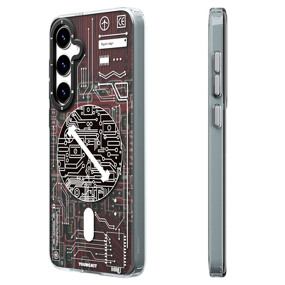 Galaxy S24 Plus Kılıf Magsafe Şarj Özellikli YoungKit Technology Serisi Kapak Kırmızı