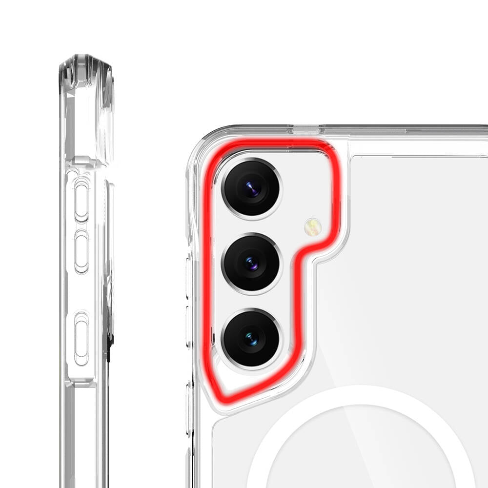 Galaxy S24 Plus Kılıf Zore M-safe Şarj Özellikli T-Max M-safe Kapak Renksiz