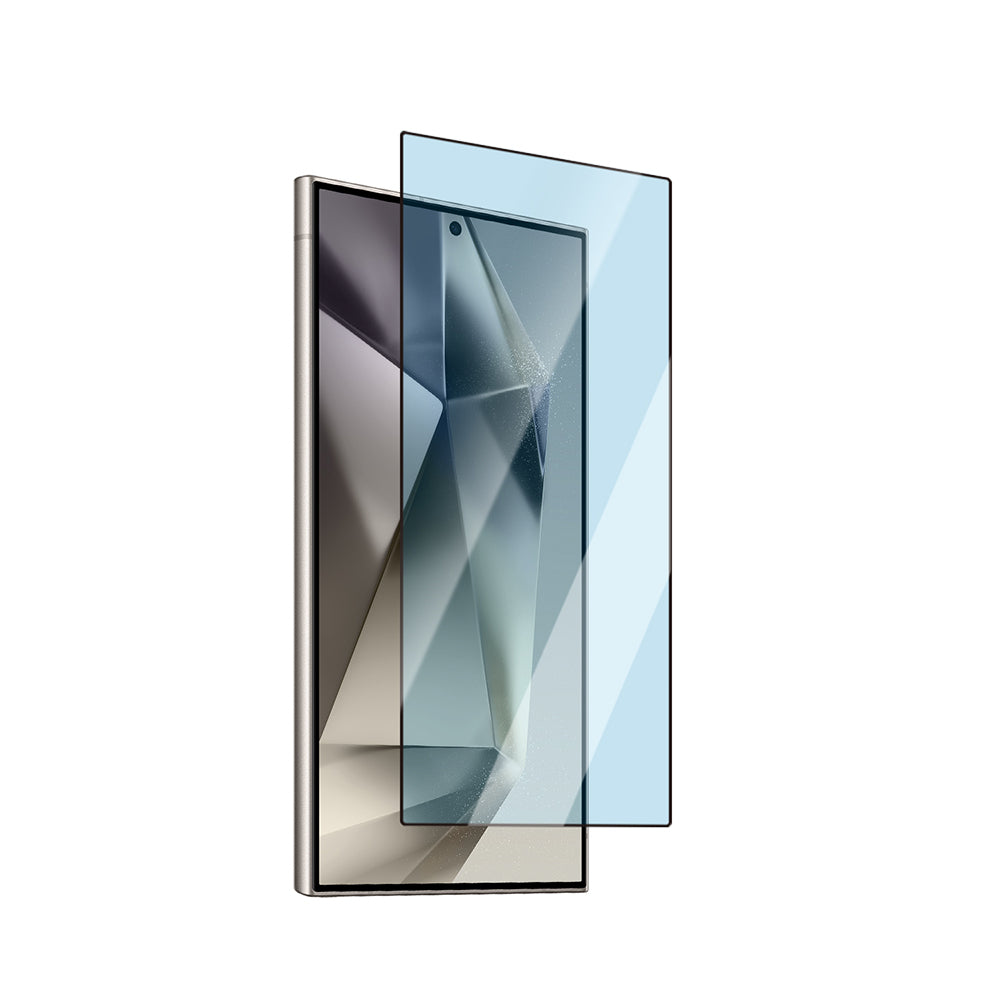 Galaxy S24 Ultra CaseWorld Applicator Serisi 2.5D Eyesafe Mavi Işık Teknolojili 0.25mm Temperli Cam Ekran Koruyucu+ Uygulama Aparatı Şeffaf