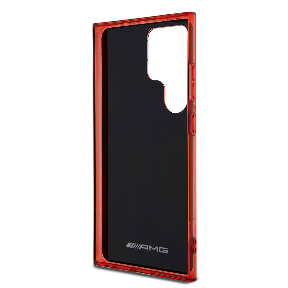 Galaxy S24 Ultra Kılıf AMG Orjinal Lisanslı Çift Katmanlı Dörtgen Desenli Kapak Siyah