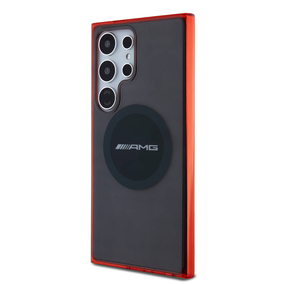 Galaxy S24 Ultra Kılıf AMG Orjinal Lisanslı Magsafe Şarj Özellikli Transparan Timeless Kapak Siyah