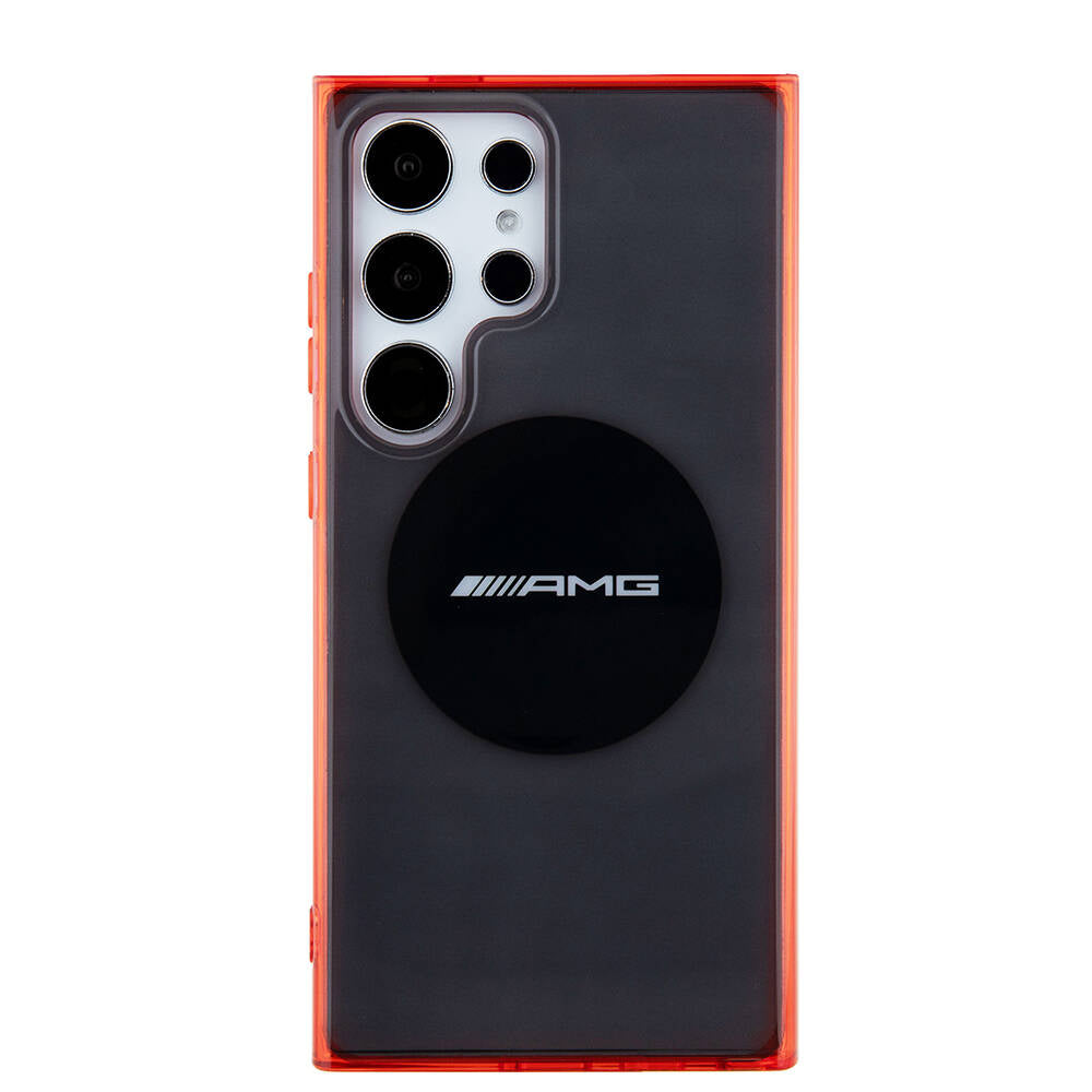 Galaxy S24 Ultra Kılıf AMG Orjinal Lisanslı Magsafe Şarj Özellikli Transparan Timeless Kapak Siyah
