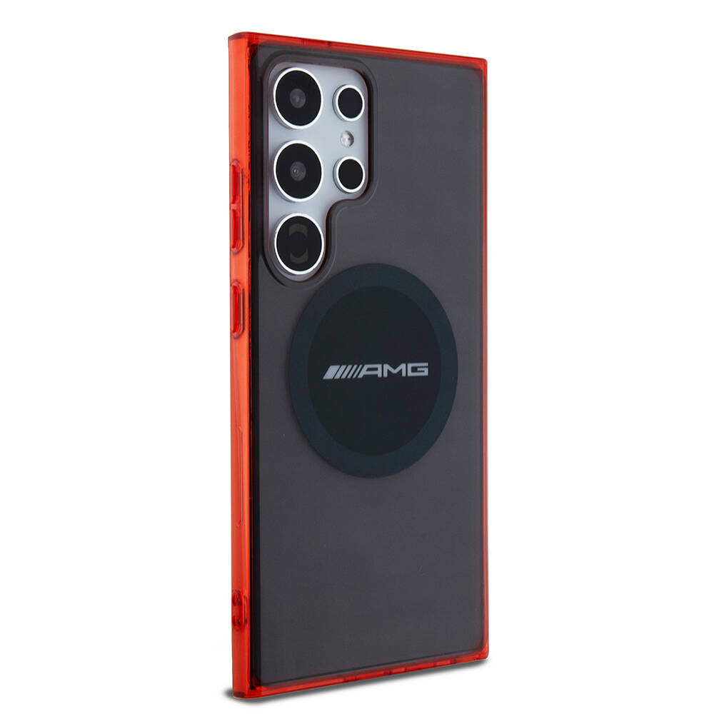 Galaxy S24 Ultra Kılıf AMG Orjinal Lisanslı Magsafe Şarj Özellikli Transparan Timeless Kapak Siyah