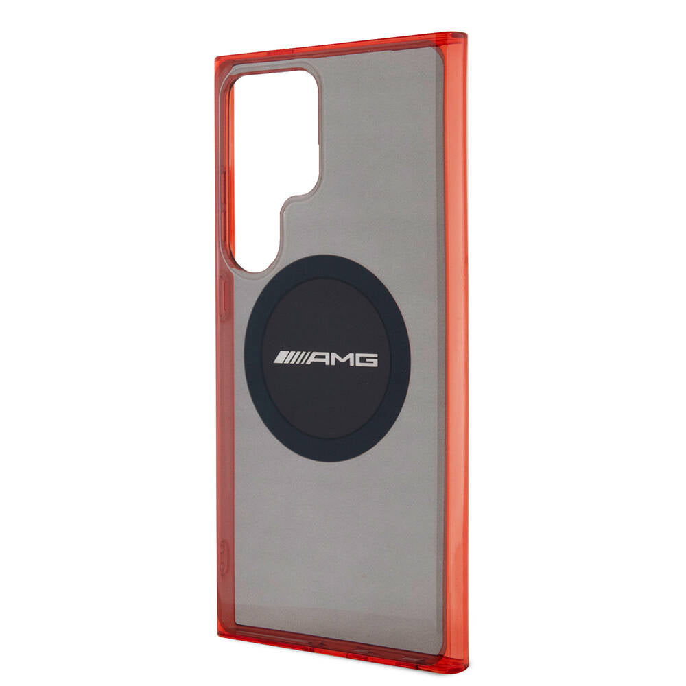 Galaxy S24 Ultra Kılıf AMG Orjinal Lisanslı Magsafe Şarj Özellikli Transparan Timeless Kapak Siyah