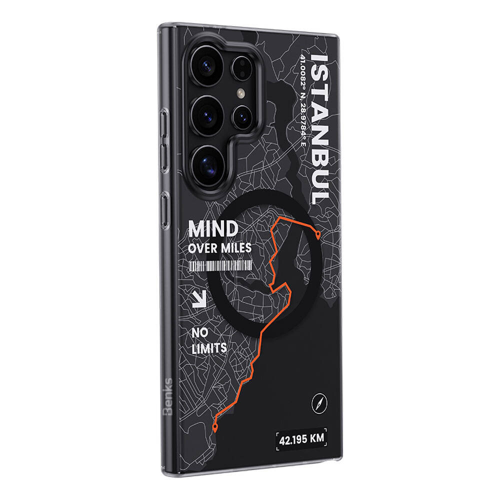 Galaxy S24 Ultra Kılıf Magsafe Şarj Özellikli Benks City Serisi Kapak Siyah