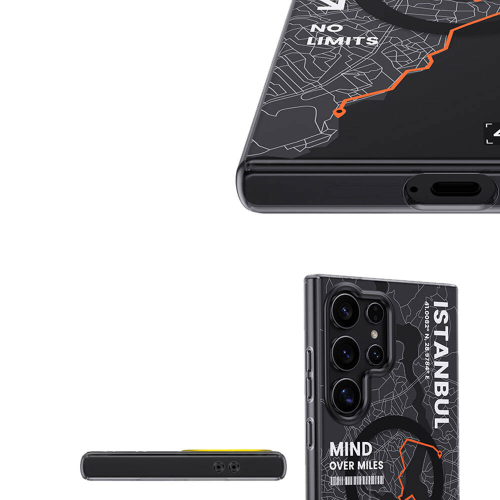 Galaxy S24 Ultra Kılıf Magsafe Şarj Özellikli Benks City Serisi Kapak Siyah