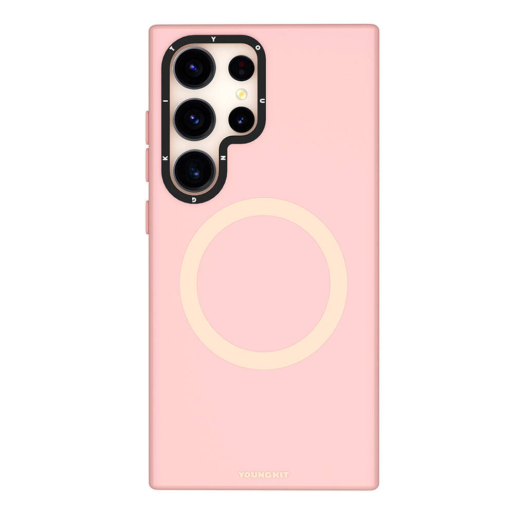 Galaxy S24 Ultra Kılıf Magsafe Şarj Özellikli Çizilmeye Ve Aşınmaya Dayanıklı Youngkit Velvet Serisi Kapak Siyah