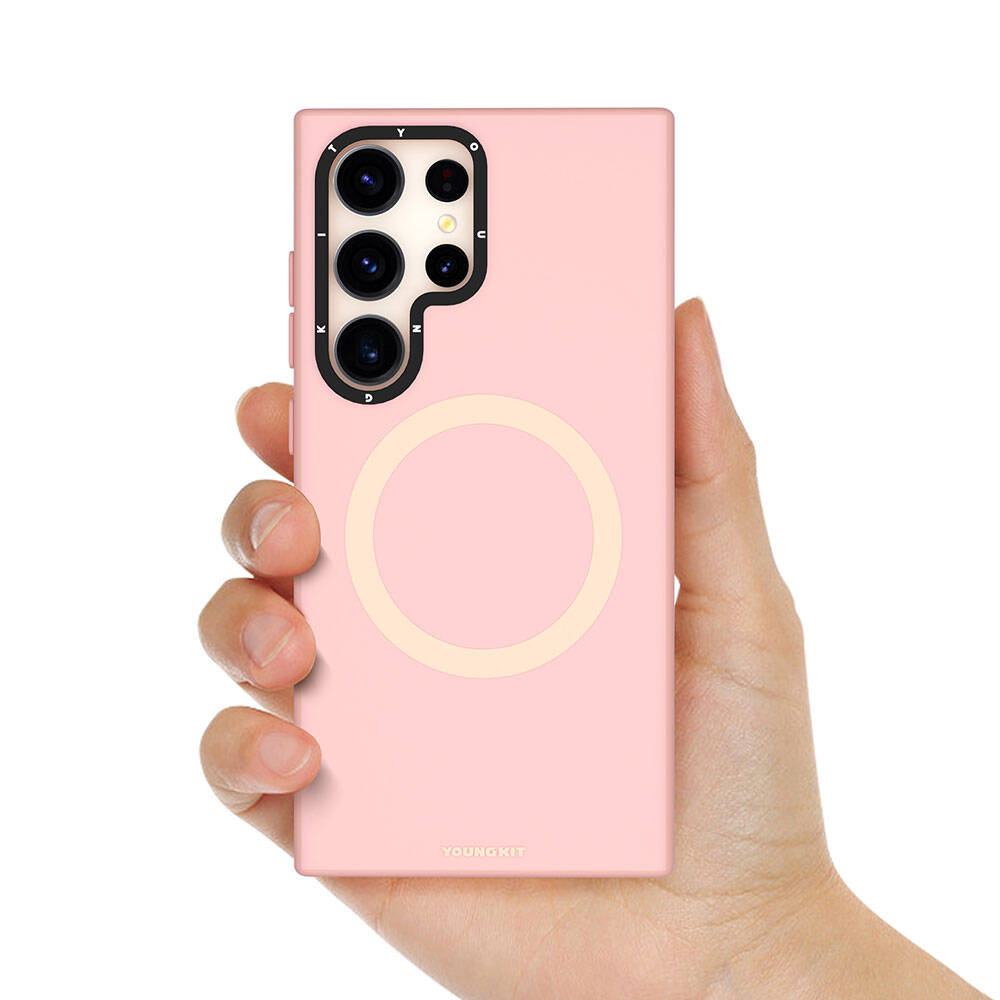 Galaxy S24 Ultra Kılıf Magsafe Şarj Özellikli Çizilmeye Ve Aşınmaya Dayanıklı Youngkit Velvet Serisi Kapak Siyah