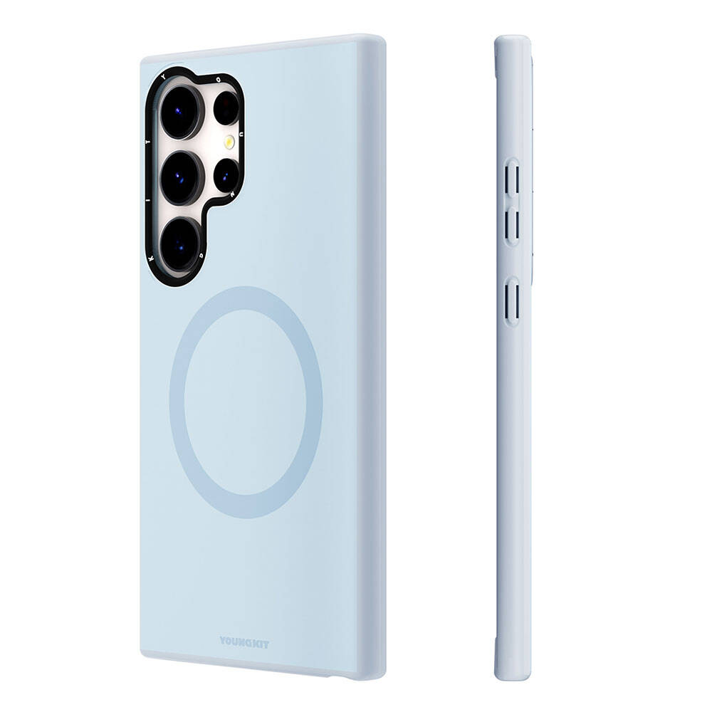 Galaxy S24 Ultra Kılıf Magsafe Şarj Özellikli Çizilmeye Ve Aşınmaya Dayanıklı Youngkit Velvet Serisi Kapak Siyah