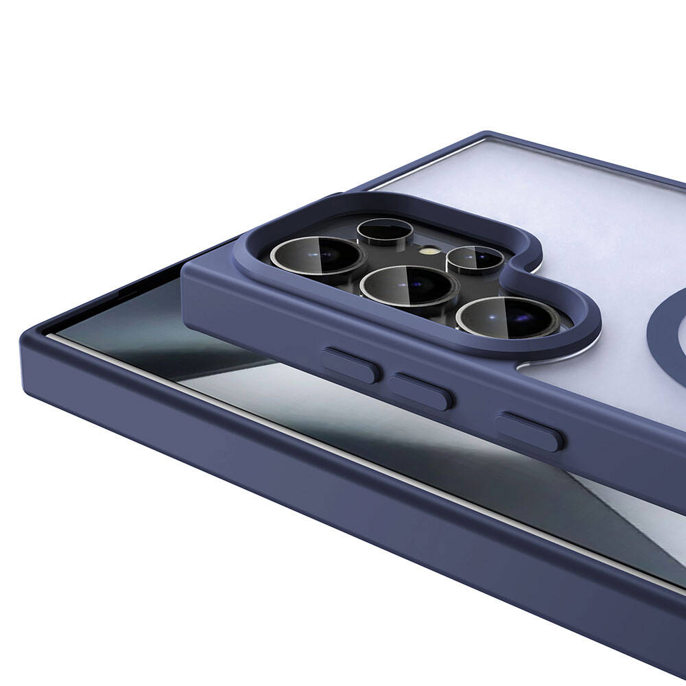 Galaxy S24 Ultra Kılıf M-safe Şarj Özellikli Mat Arka Yüzey Zore Sio Kapak Koyu Yeşil