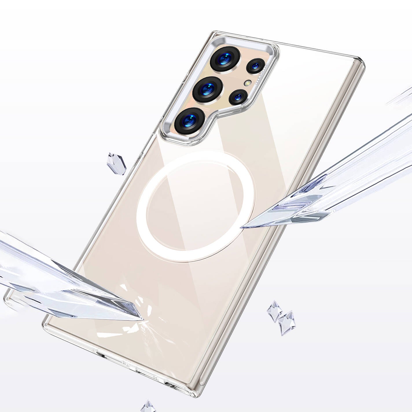 Galaxy S24 Ultra Kılıf Magsafe Şarj Özellikli Wlons Efsane Kapak Renksiz